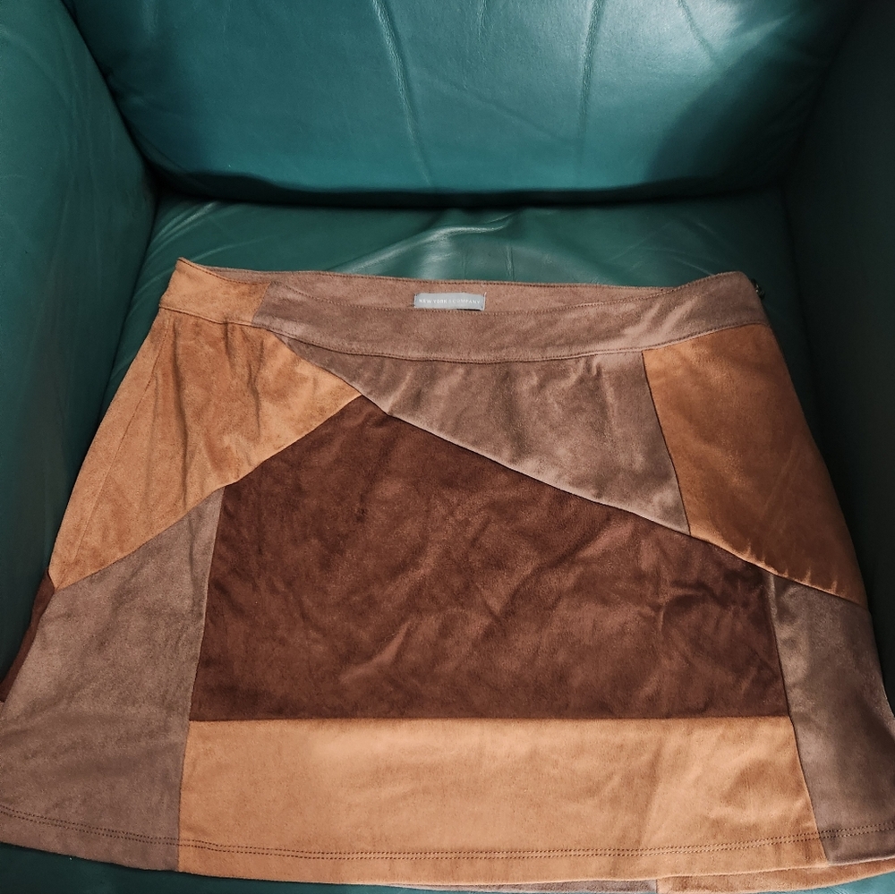 New York and company suede like mini skirt